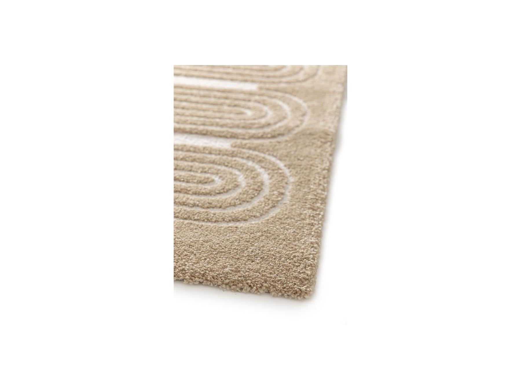 Iago - Tapis Poils Courts - Motif Graphique - Marron