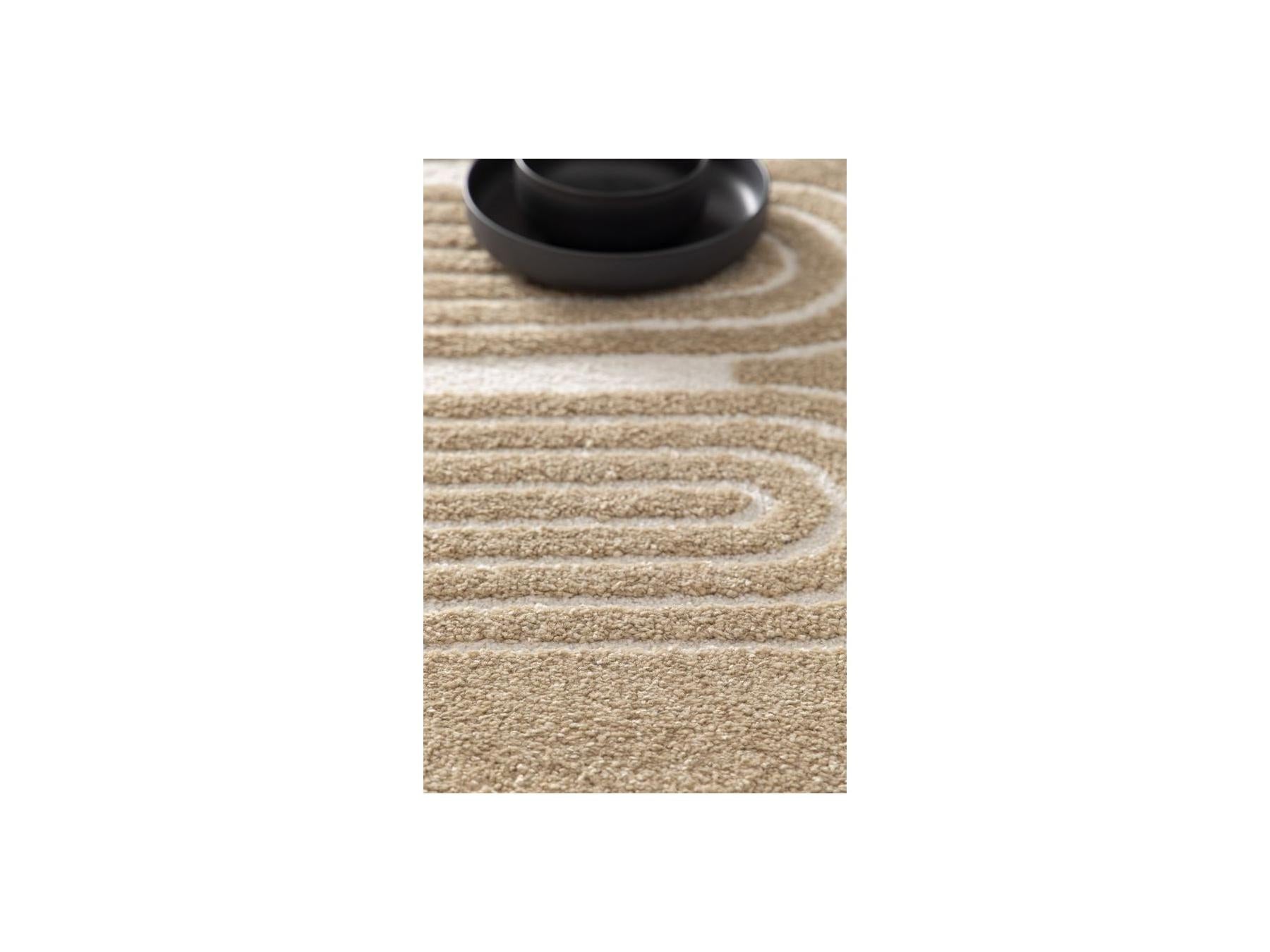 Iago - Tapis Poils Courts - Motif Graphique - Marron