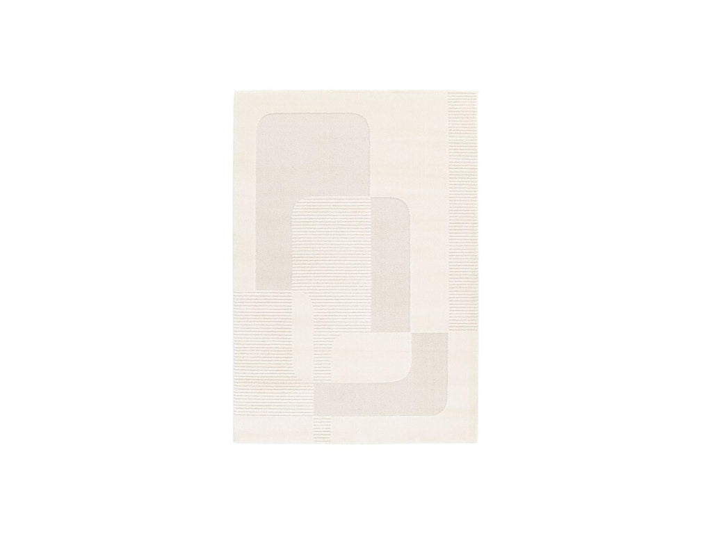 Clotaire - Tapis Poils Courts - Motif Abstrait - Beige