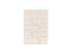 Caleb - Tapis Poils Longs - Motif Graphique - Ecru