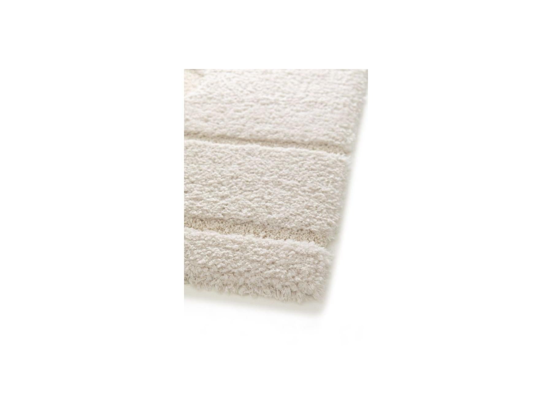 Caleb - Tapis Poils Longs - Motif Graphique - Ecru