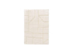 Marina - Tapis Poils Longs - Motif Graphique - Ecru