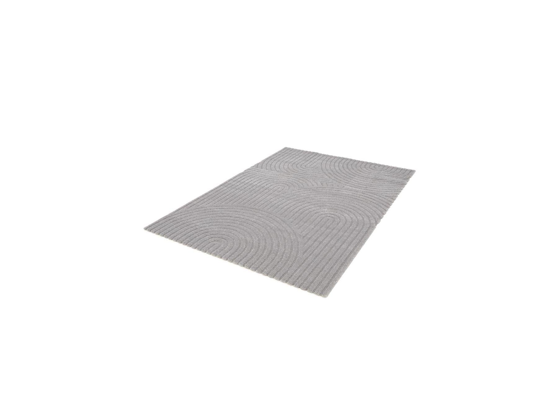 Herve - Tapis Poils Ras - Motif Abstrait - Gris