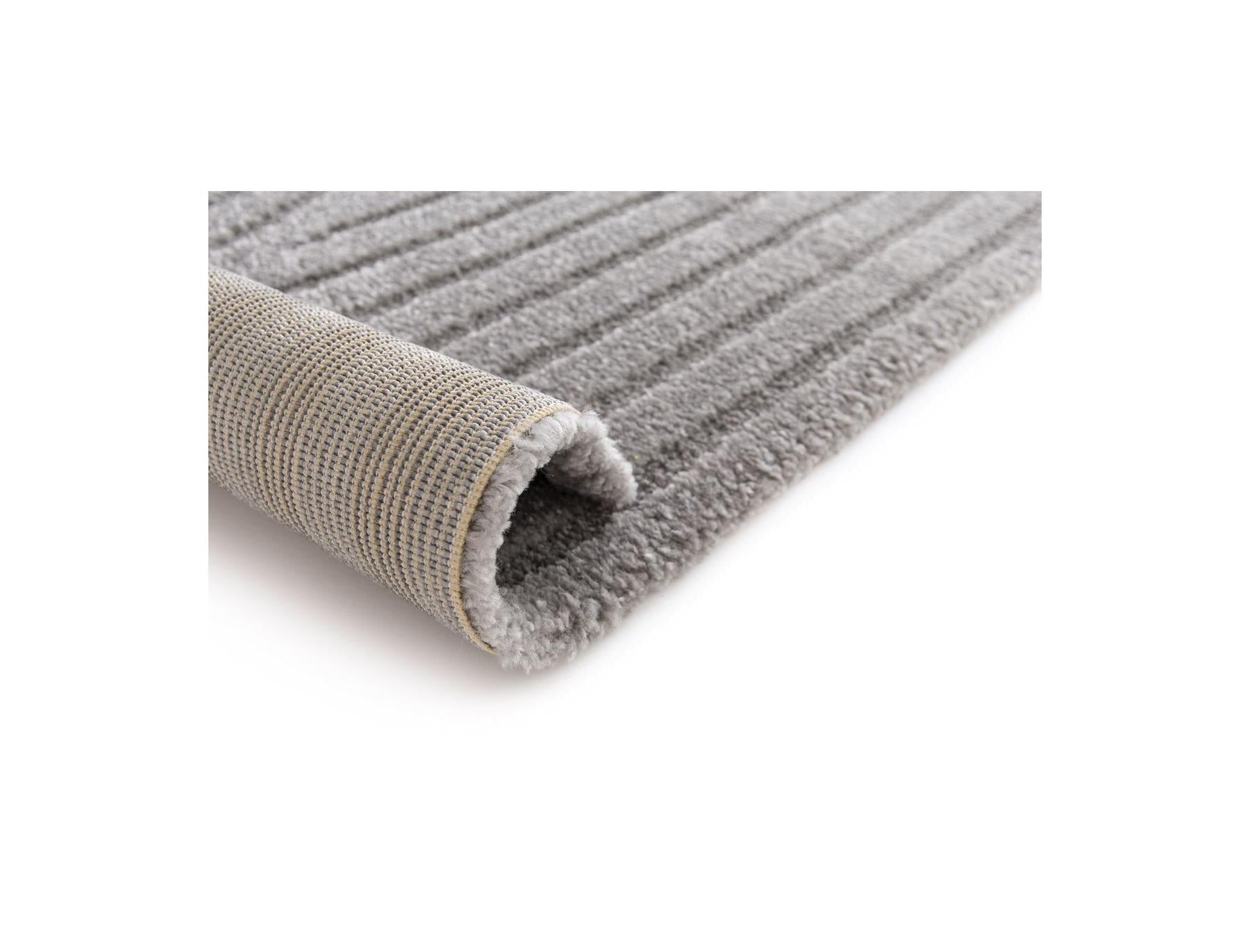 Herve - Tapis Poils Ras - Motif Abstrait - Gris