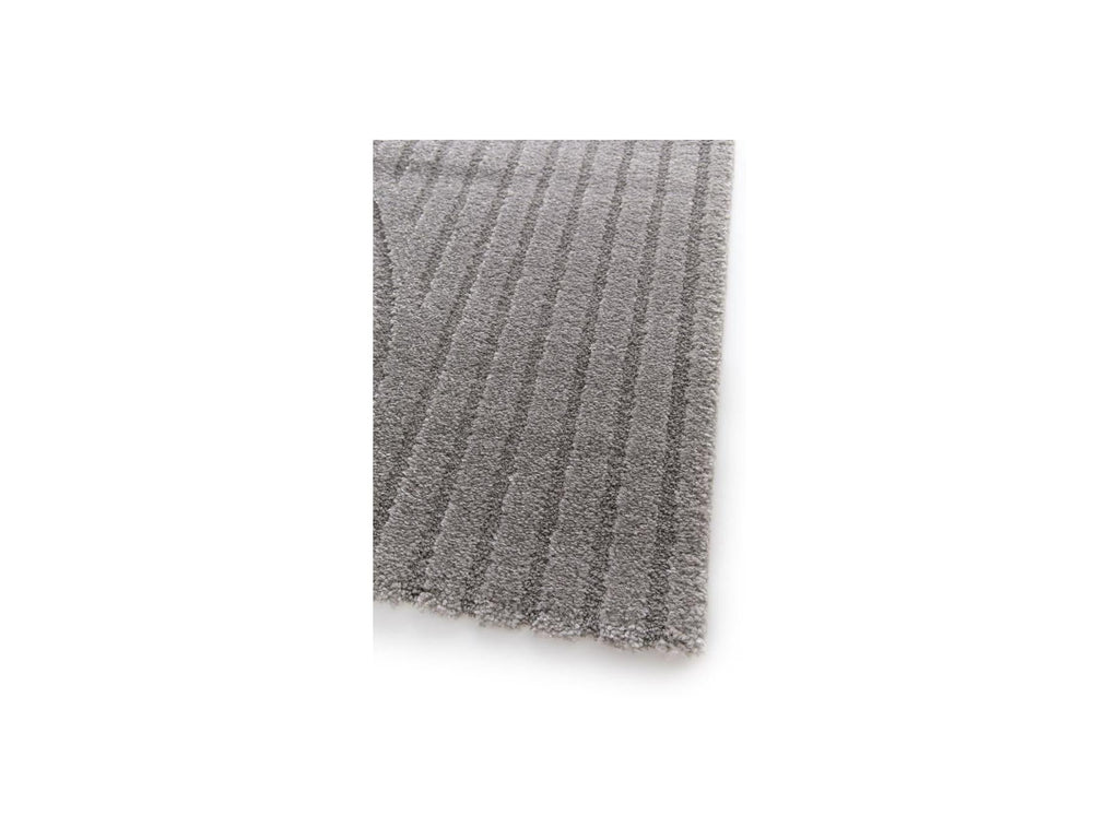 Herve - Tapis Poils Ras - Motif Abstrait - Gris