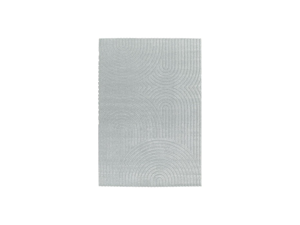 Herve - Tapis Poils Ras - Motif Abstrait - Bleu