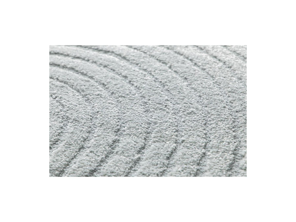 Herve - Tapis Poils Ras - Motif Abstrait - Bleu