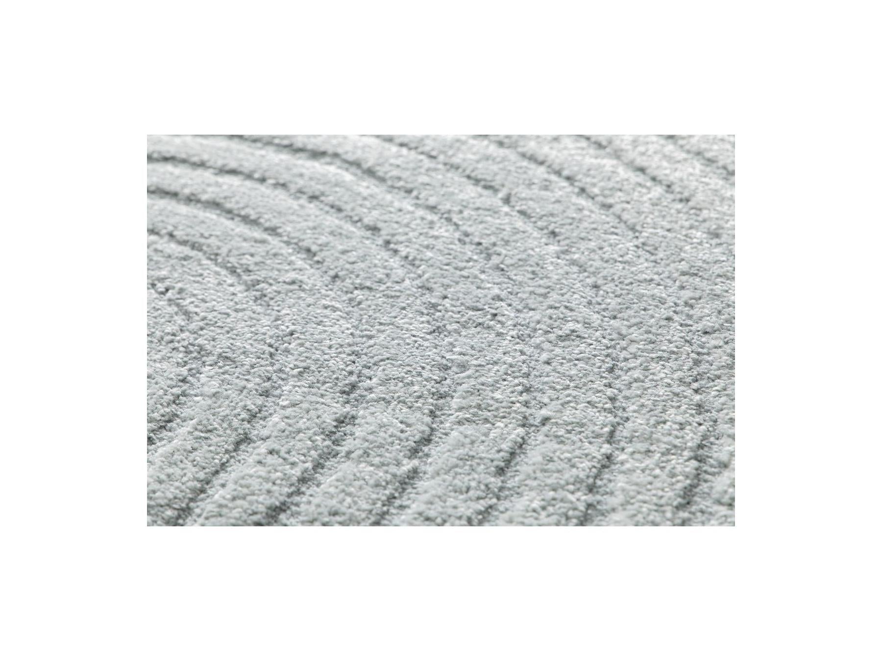 Herve - Tapis Poils Ras - Motif Abstrait - Bleu