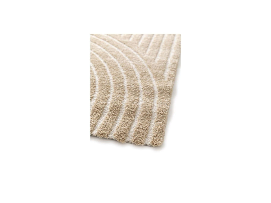 Herve - Tapis Poils Ras - Motif Abstrait - Marron