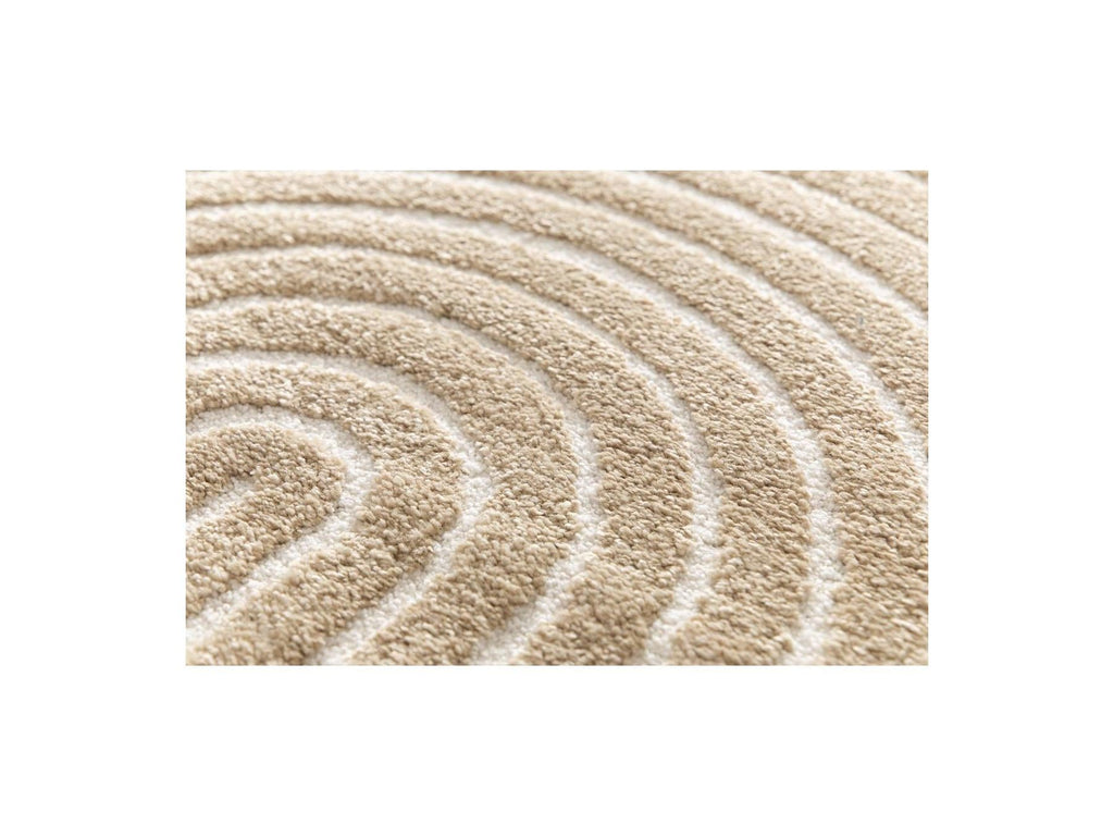 Herve - Tapis Poils Ras - Motif Abstrait - Marron