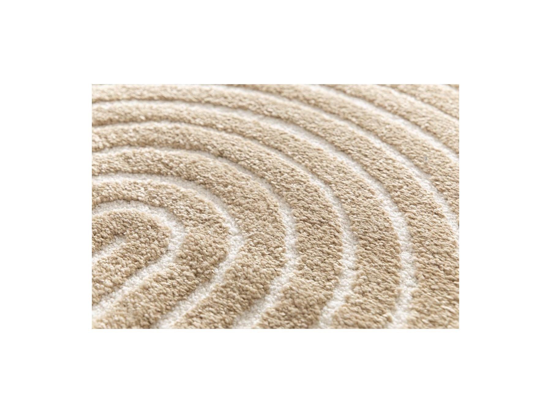 Herve - Tapis Poils Ras - Motif Abstrait - Marron