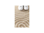Herve - Tapis Poils Ras - Motif Abstrait - Marron