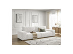 Anakin - Canapé Droit Fixe 3 Places - Tissu Bouclette - 2 Coussins