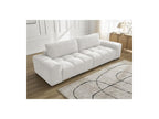 Anakin - Canapé Droit Fixe 3 Places - Tissu Bouclette - 2 Coussins