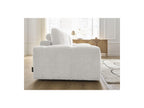Anakin - Canapé Droit Fixe 3 Places - Tissu Bouclette - 2 Coussins