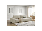 Anakin - Canapé Droit Fixe 3 Places - Tissu Bouclette - 2 Coussins