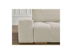 Anakin - Canapé Droit Fixe 3 Places - Tissu Bouclette - 2 Coussins