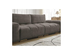 Anakin - Canapé Droit Fixe 3 Places - Tissu Bouclette - 2 Coussins