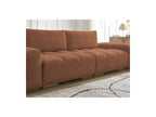Anakin - Canapé Droit Fixe 3 Places - Tissu Bouclette - 2 Coussins