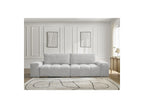 Anakin - Canapé Droit Fixe 3 Places - Tissu Bouclette - 2 Coussins