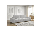 Anakin - Canapé Droit Fixe 3 Places - Tissu Bouclette - 2 Coussins