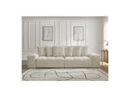 Anakin - Canapé Droit Fixe 3 Places - Tissu Bouclette - 6 Coussins