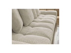 Anakin - Canapé Droit Fixe 3 Places - Tissu Bouclette - 6 Coussins