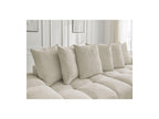 Anakin - Canapé Droit Fixe 3 Places - Tissu Bouclette - 6 Coussins