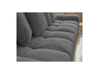 Anakin - Canapé Droit Fixe 3 Places - Tissu Bouclette - 6 Coussins