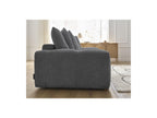 Anakin - Canapé Droit Fixe 3 Places - Tissu Bouclette - 6 Coussins