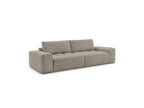 Anakin - Canapé Droit Convertible Coffre - Tissu Bouclette - 2 Coussins