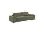 Anakin - Canapé Droit Convertible Coffre - Tissu Bouclette - 2 Coussins