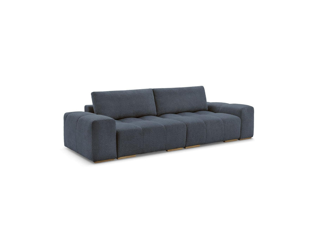 Anakin - Canapé Droit Convertible Coffre - Tissu Bouclette - 2 Coussins