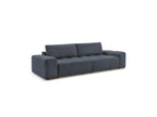 Anakin - Canapé Droit Convertible Coffre - Tissu Bouclette - 2 Coussins