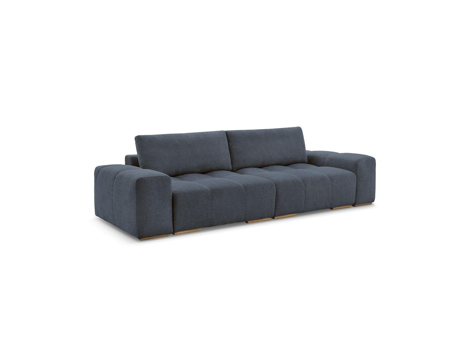 Anakin - Canapé Droit Convertible Coffre - Tissu Bouclette - 2 Coussins