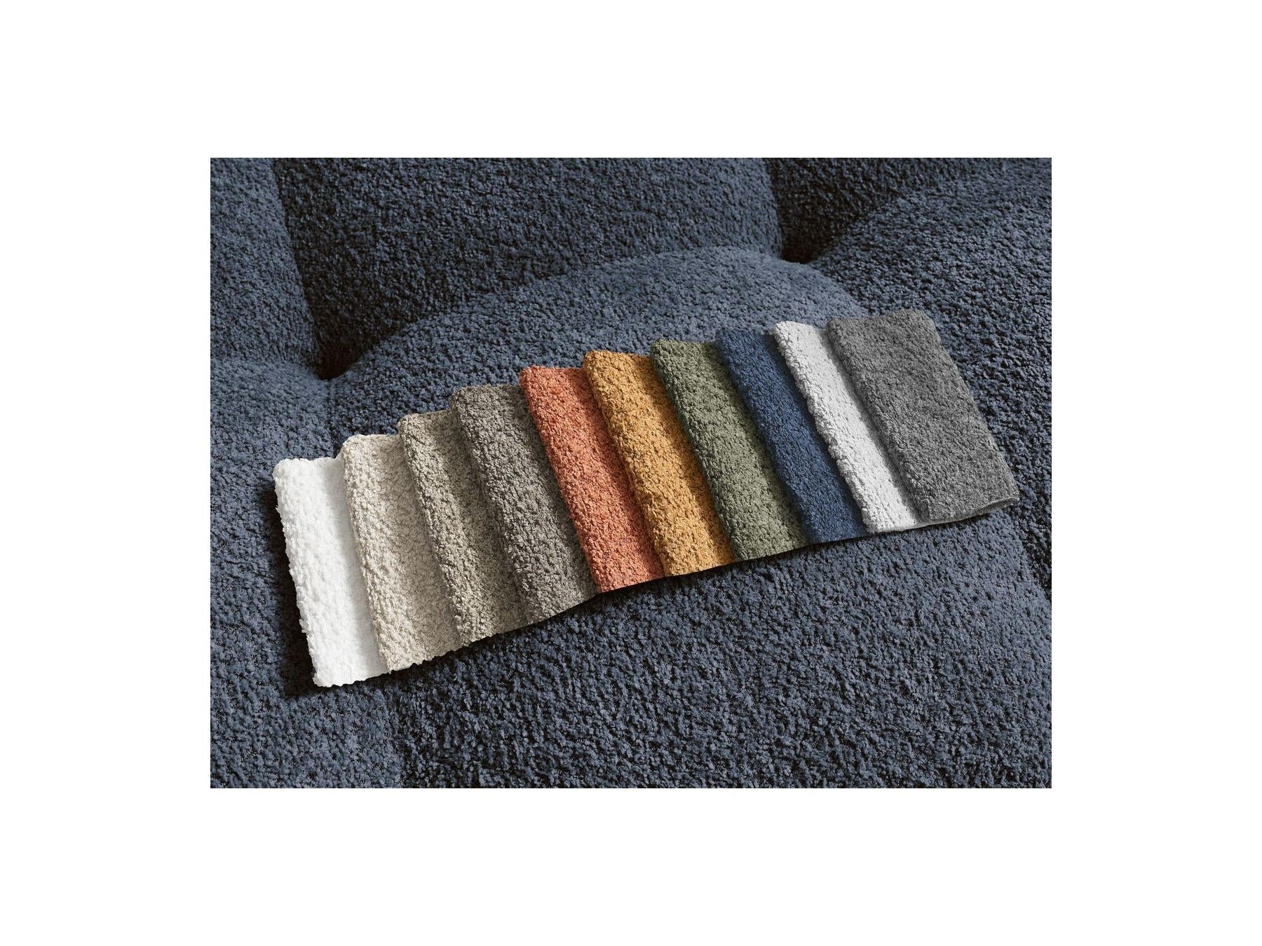 Anakin - Canapé Droit Convertible Coffre - Tissu Bouclette - 2 Coussins