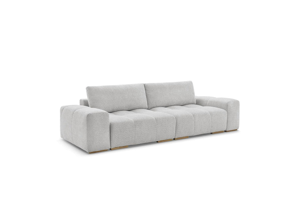 Anakin - Canapé Droit Convertible Coffre - Tissu Bouclette - 2 Coussins
