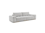 Anakin - Canapé Droit Convertible Coffre - Tissu Bouclette - 2 Coussins