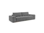 Anakin - Canapé Droit Convertible Coffre - Tissu Bouclette - 2 Coussins