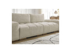 Anakin - Canapé Droit Convertible Coffre - Tissu Bouclette - 2 Coussins