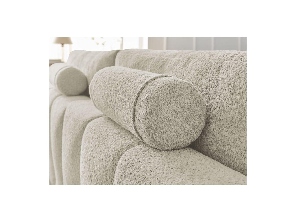 Anakin - Canapé Droit Convertible Coffre - Tissu Bouclette - 2 Coussins