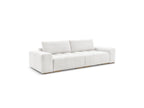 Anakin - Canapé Droit Convertible Coffre - Tissu Bouclette - 2 Coussins