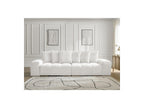 Anakin - Canapé Droit Convertible Coffre - Tissu Bouclette - 6 Coussins