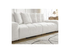 Anakin - Canapé Droit Convertible Coffre - Tissu Bouclette - 6 Coussins