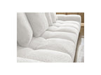 Anakin - Canapé Droit Convertible Coffre - Tissu Bouclette - 6 Coussins