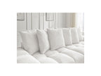 Anakin - Canapé Droit Convertible Coffre - Tissu Bouclette - 6 Coussins