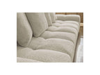 Anakin - Canapé Droit Convertible Coffre - Tissu Bouclette - 6 Coussins