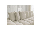 Anakin - Canapé Droit Convertible Coffre - Tissu Bouclette - 6 Coussins