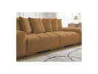 Anakin - Canapé Droit Convertible Coffre - Tissu Bouclette - 6 Coussins