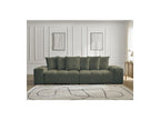 Anakin - Canapé Droit Convertible Coffre - Tissu Bouclette - 6 Coussins